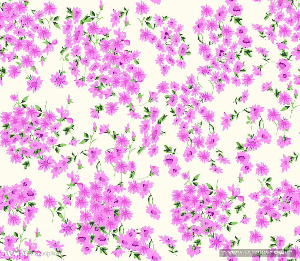 数码印花小碎花