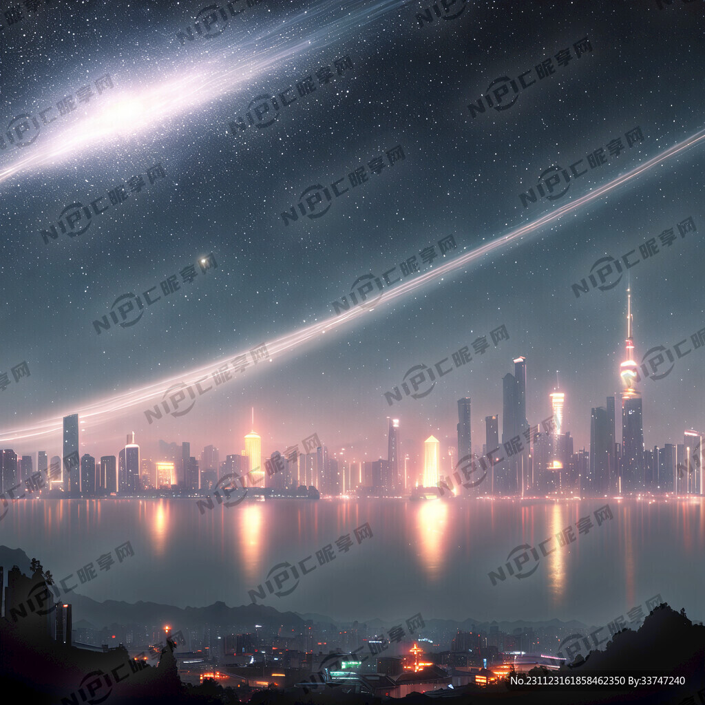 黑夜 星光 照射