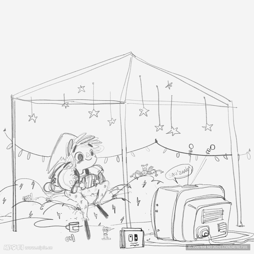 手绘插画
