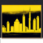 迪拜城市黄色简笔画
