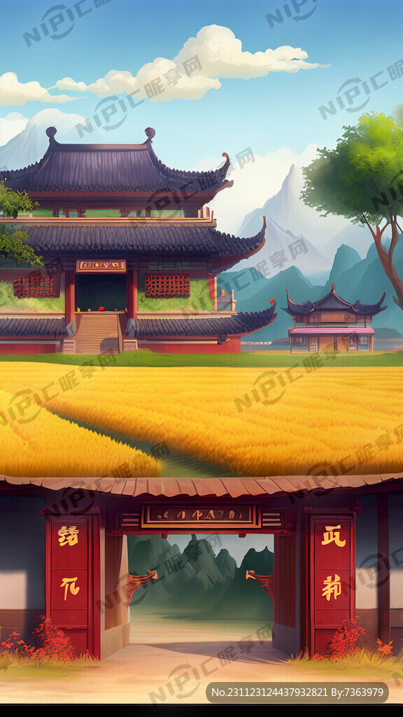 直播带货背景图 三农