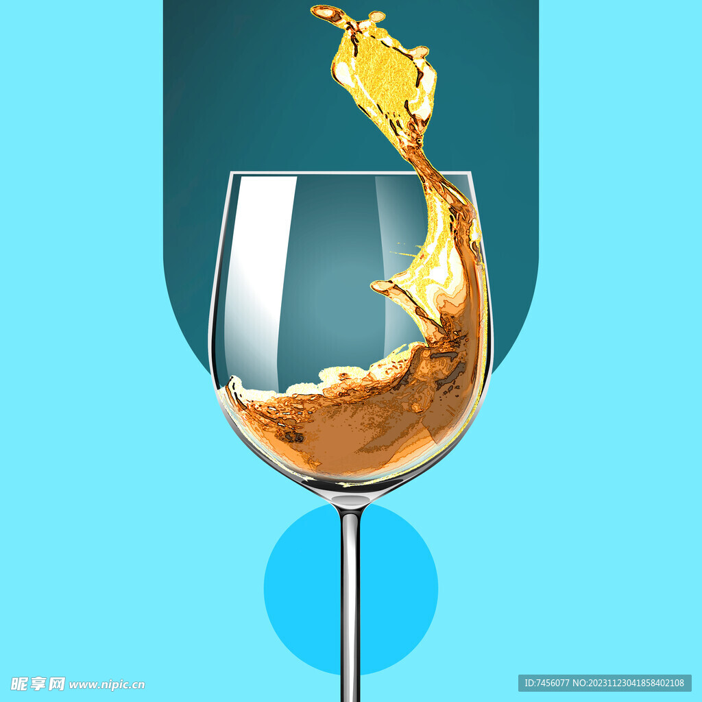 唯美透明酒杯挂画装饰画