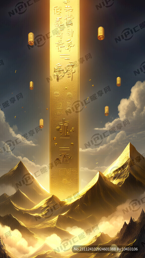 黄金财位 元宝无尽 黄金山