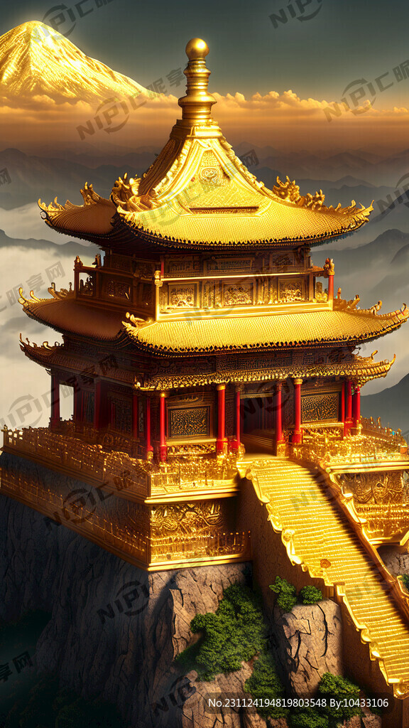 黄金财位 元宝无尽 黄金山