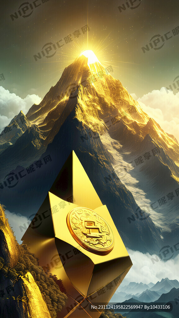 黄金财位 元宝无尽 黄金山