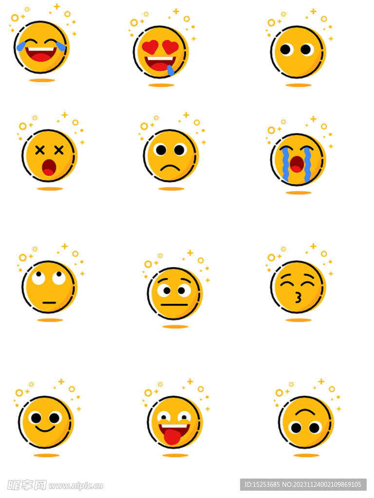 emoji表情MBE风标签图标