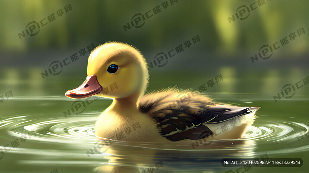 能看见鸭掌划水的小鸭子