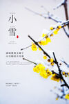 小雪节气唯美简约海报