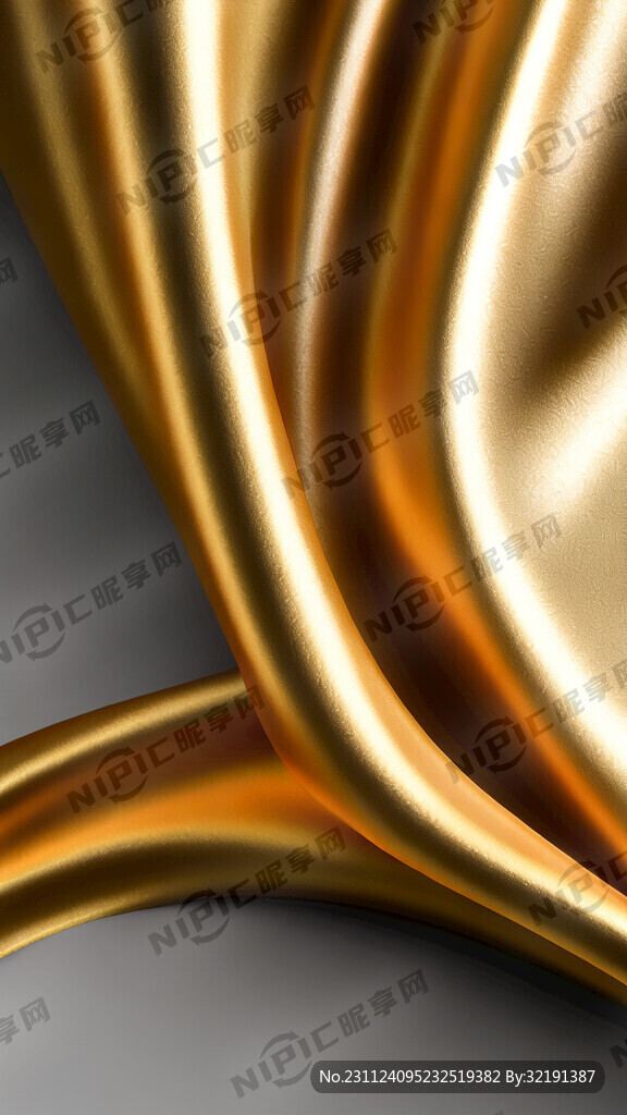 白底金色绸缎