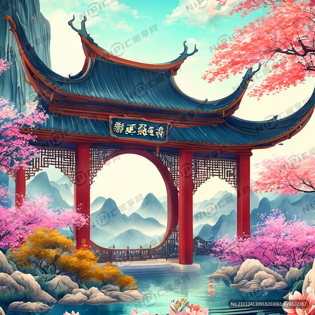 游戏梦幻唯美新中式风景 超高清