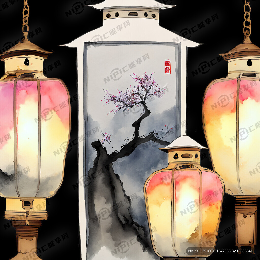 中国风白酒诗意灯箱
