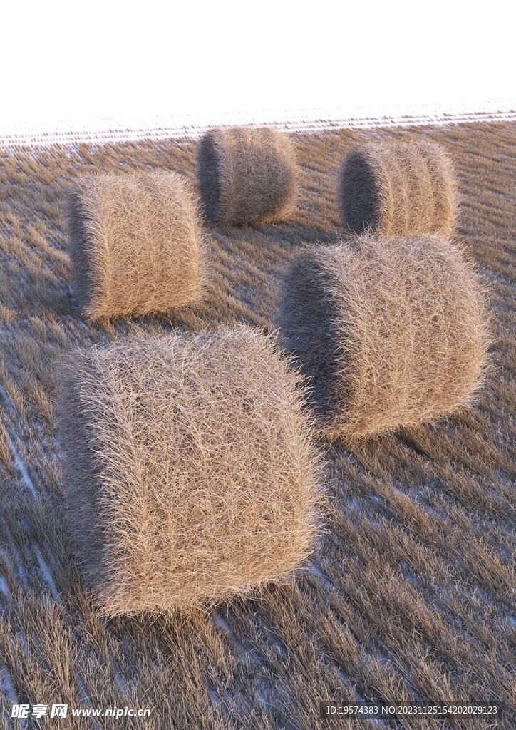 C4D模型 草垛