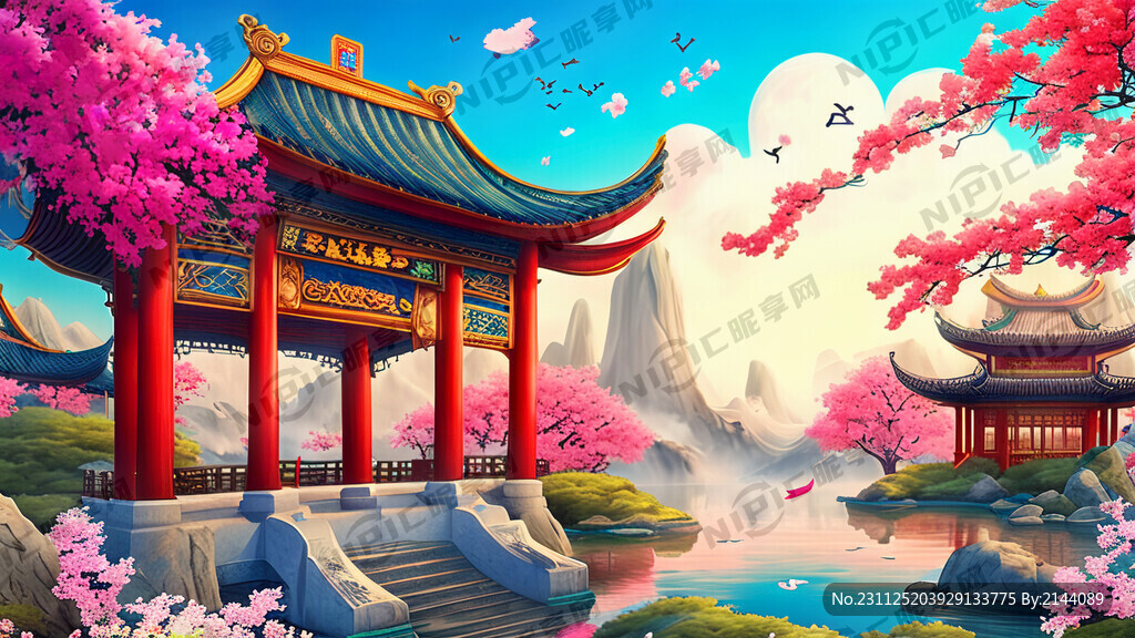 游戏梦幻唯美新中式风景 超高清