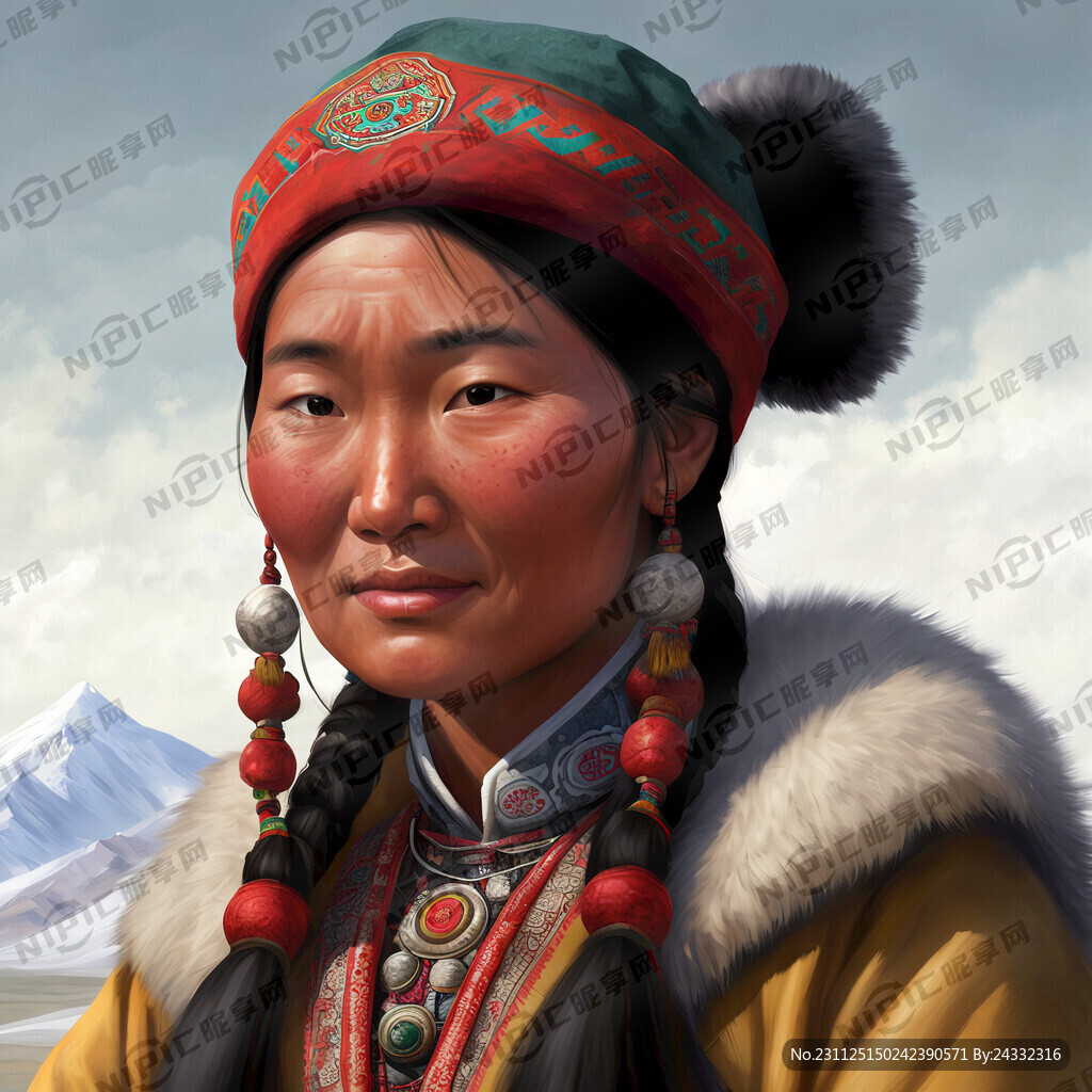 蒙古女人献哈达