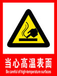 当心高温表面