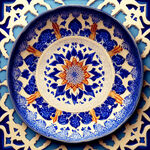 阿拉伯风的瓷盘图案