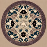 阿拉伯风格的圆图，纯花色图案