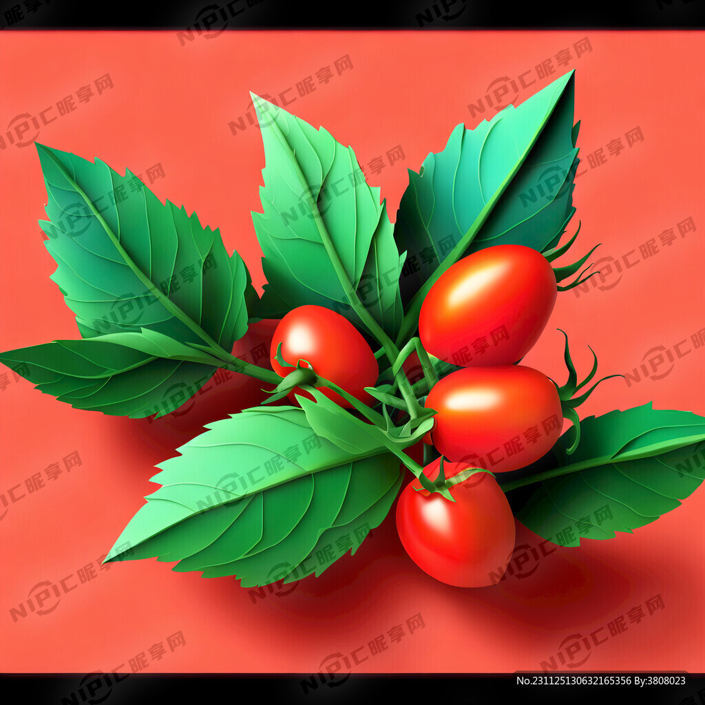 立体插画 千禧果 小番茄