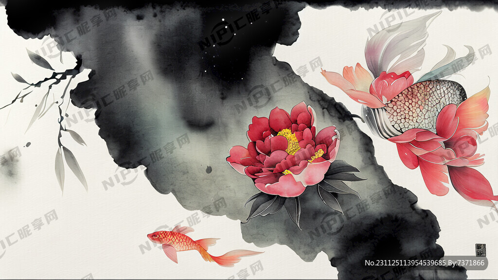 传统中式 花鸟虫鱼 有空间感
