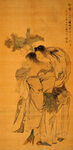 清 任伯年 人物画和合二仙