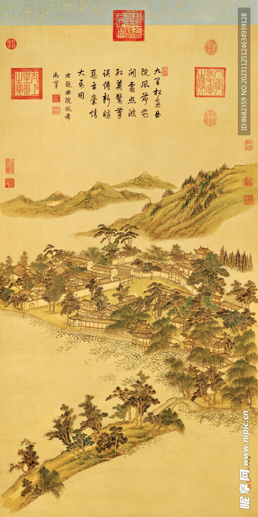 清 董邦达 曲苑风荷-西湖八景