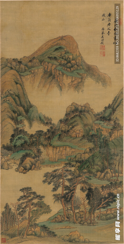 清 王时敏 云峰树色