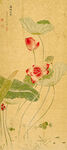 清 恽冰 蒲塘秋艳图