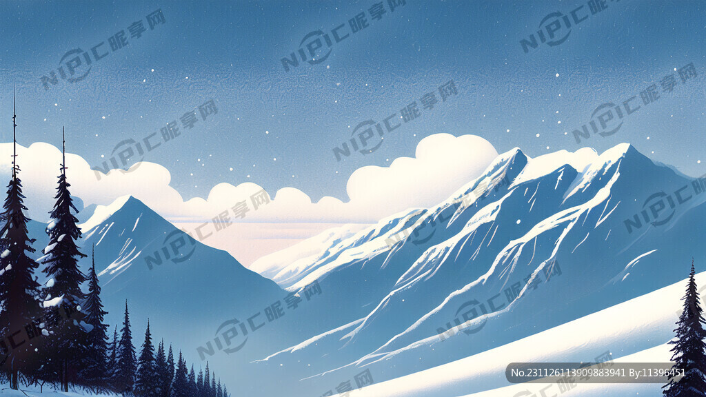 梦幻唯美 风景 寒冬 细节刻画