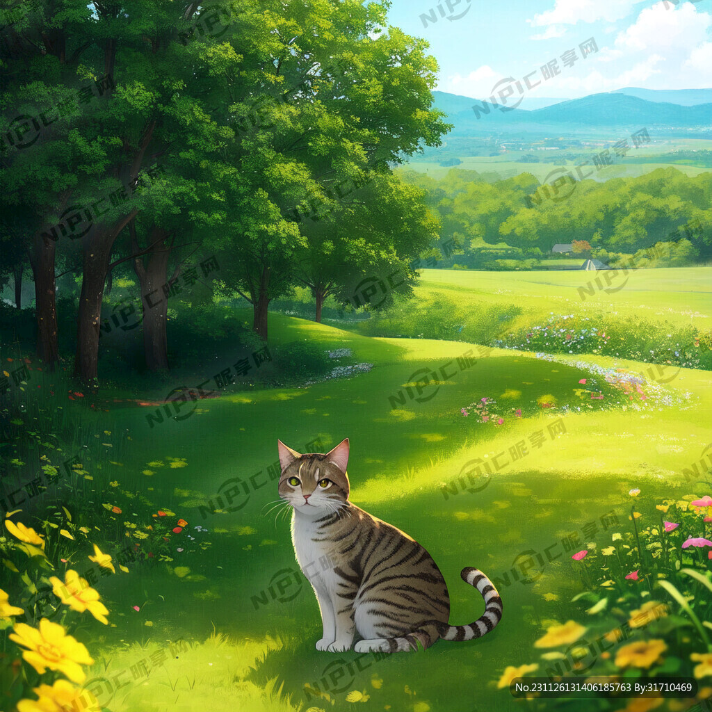 猫 二次元 小草 霸气