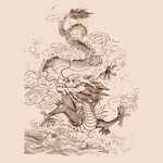 中国龙 版画