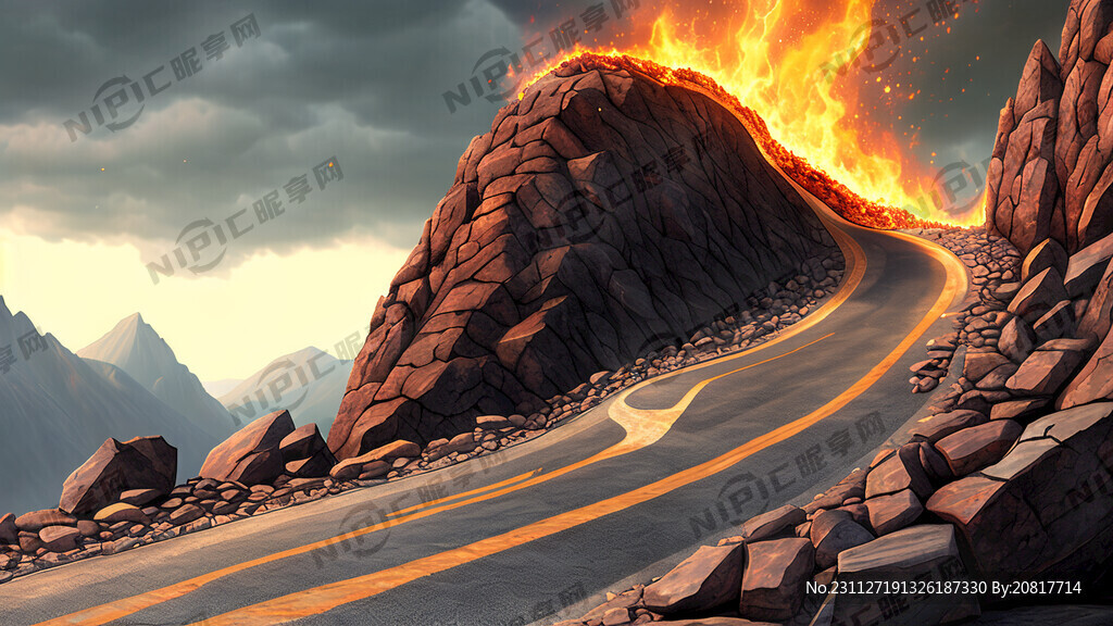 蛇形弯路 火烧岩 花岗岩 石板