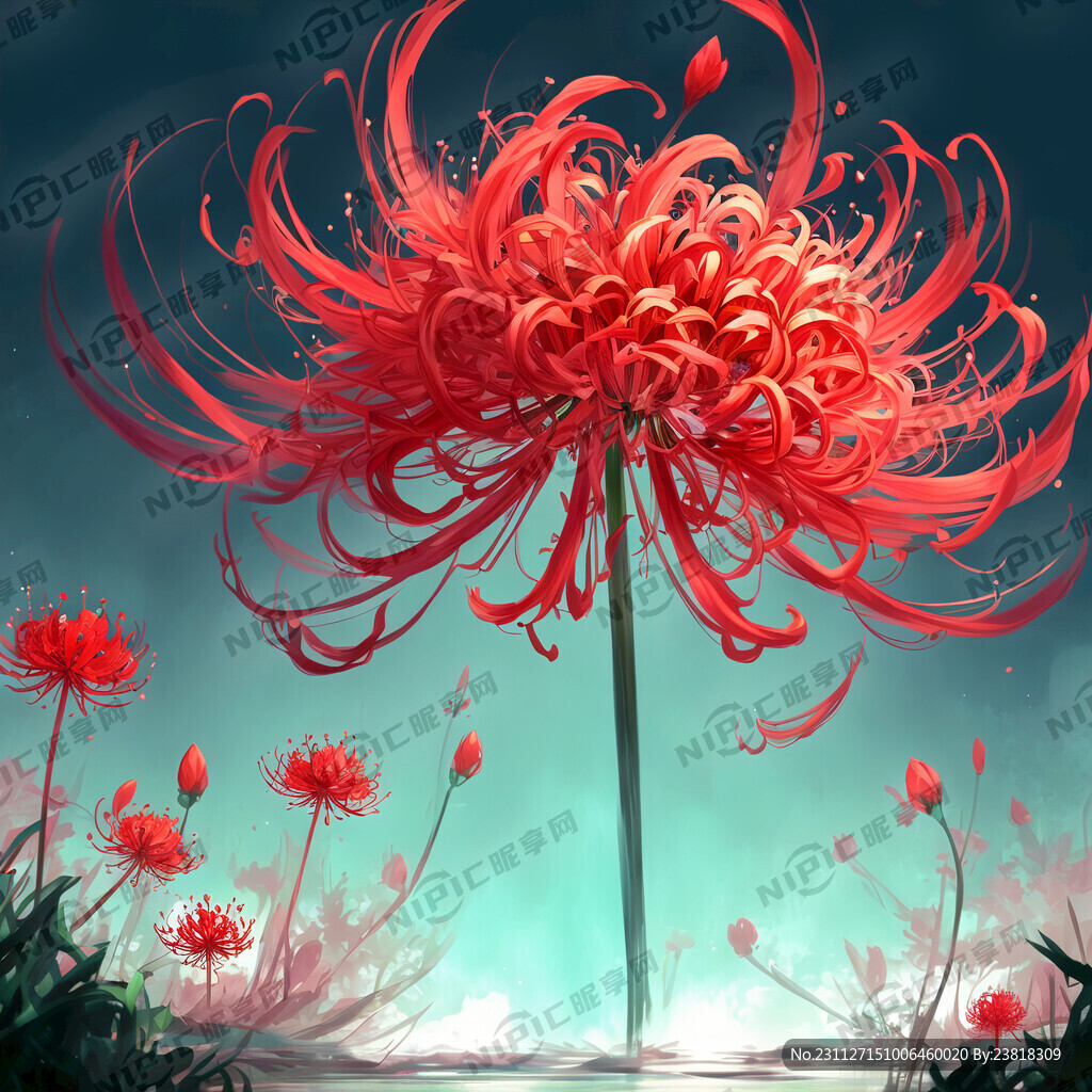 彼岸花 晶莹剔透 梦幻 二次元