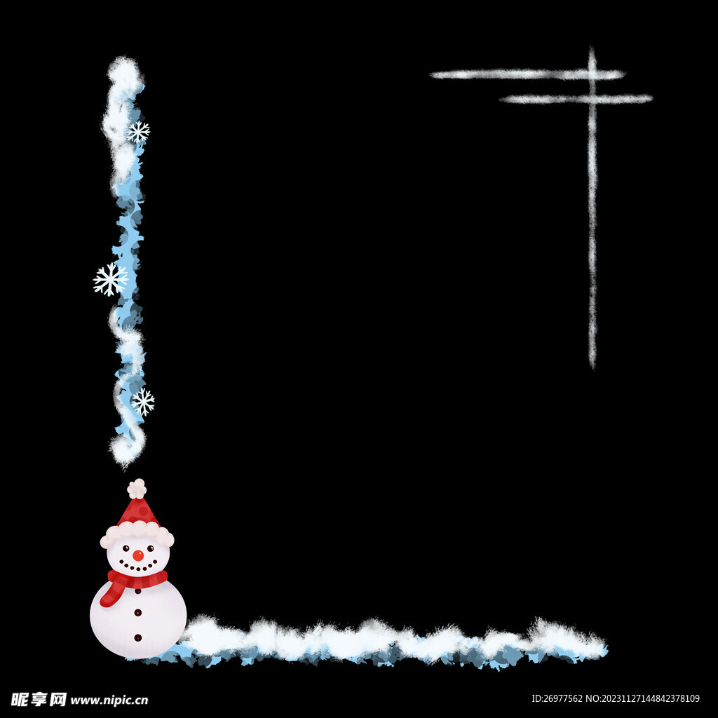 雪人边框 