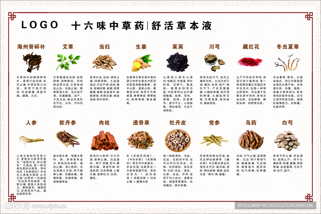 中药版面 中草药版面 中草药展