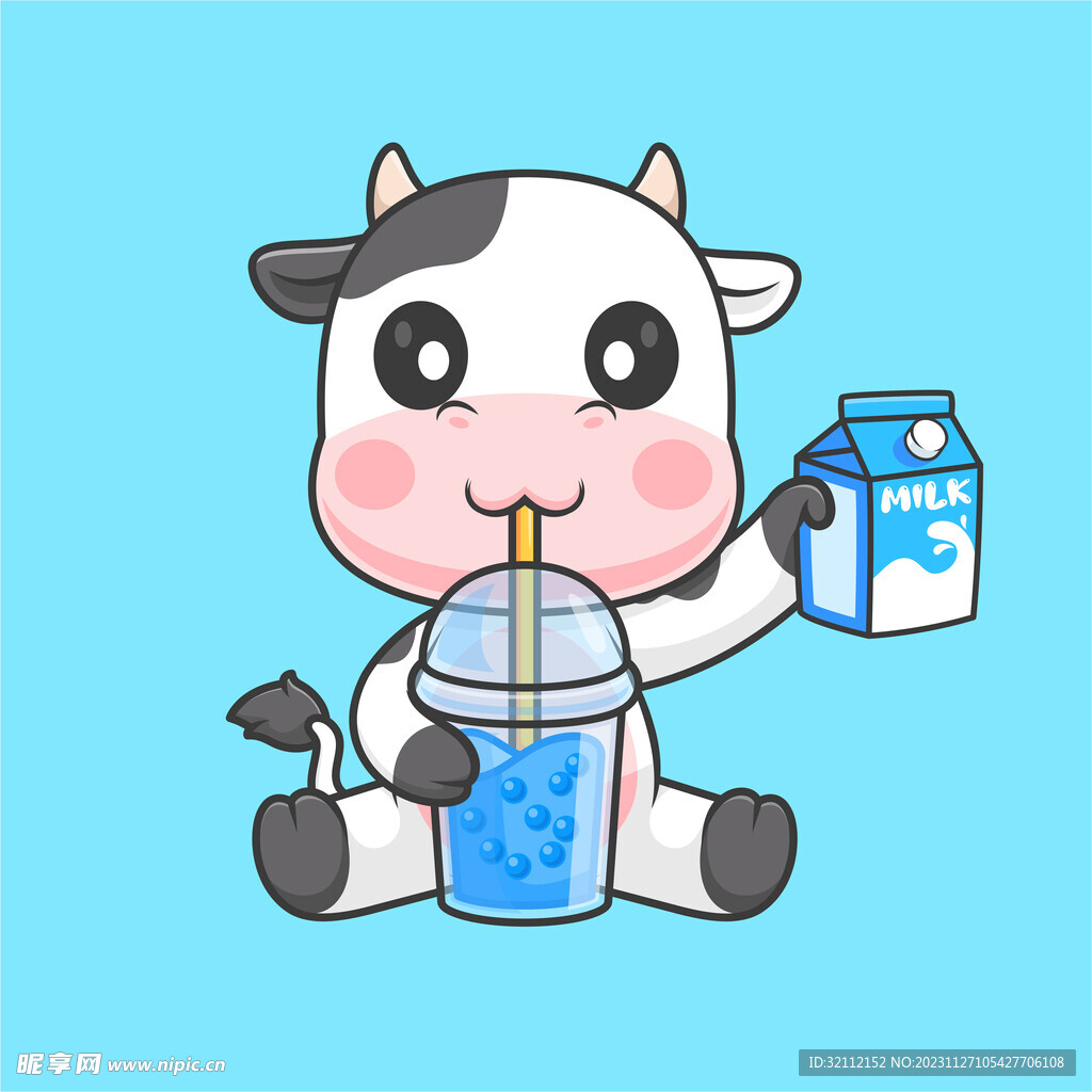 矢量卡通奶牛设计图__动漫人物_动漫动画_设计图库_昵图网nipic.com
