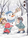 大雪飞机稿展板