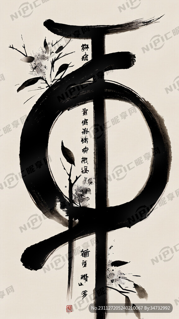 水墨字母