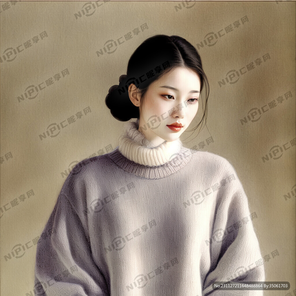 一个时尚美女 中国人 摄影