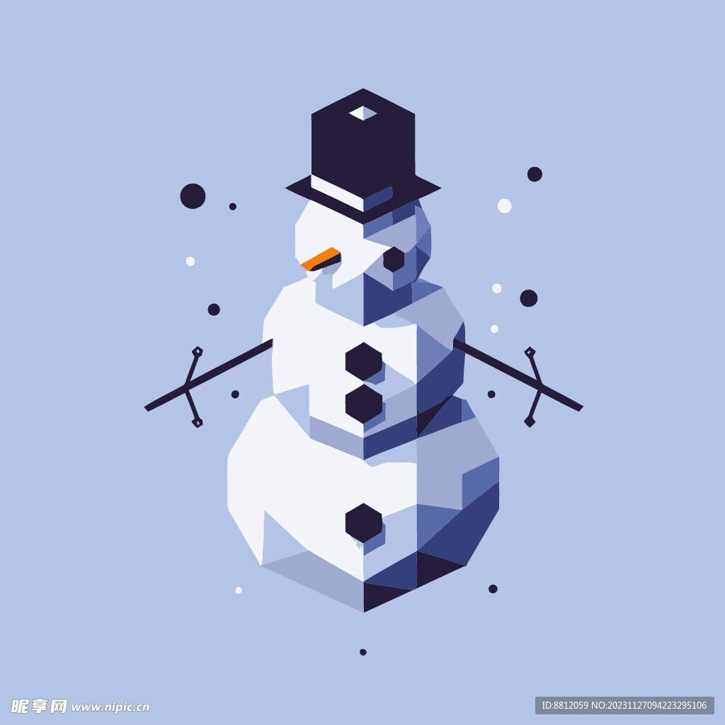 立体创意雪人