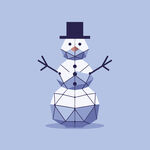 立体几何卡通雪人