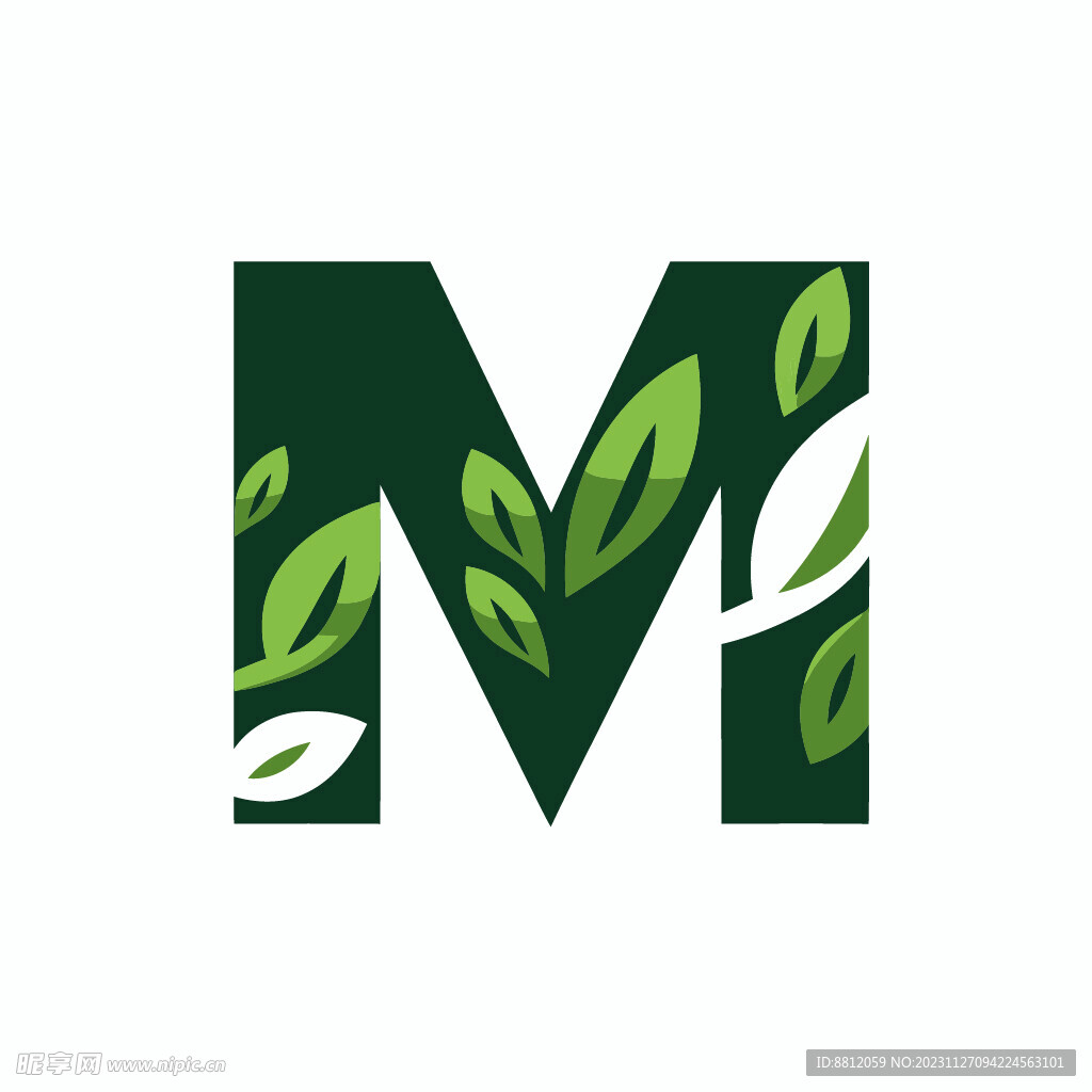 卡通字母m标志设计
