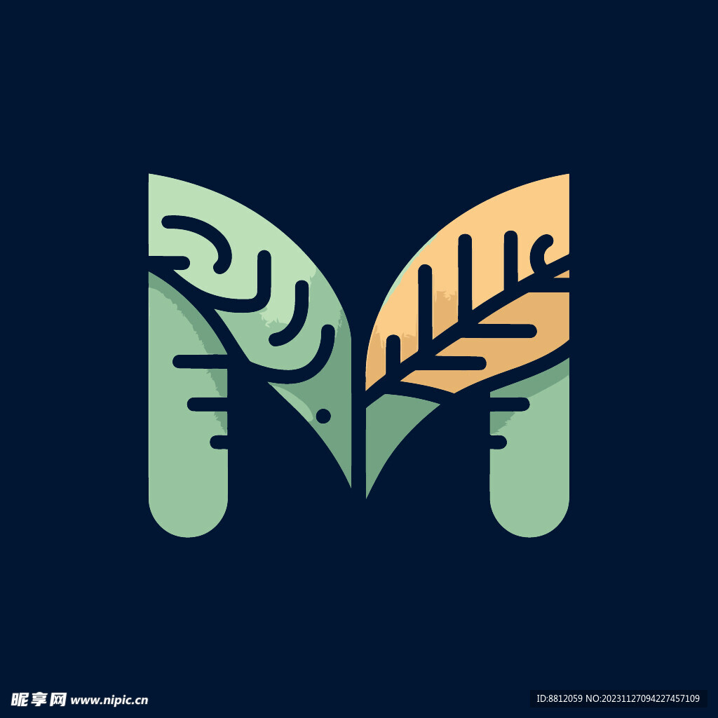 环保字母m标志