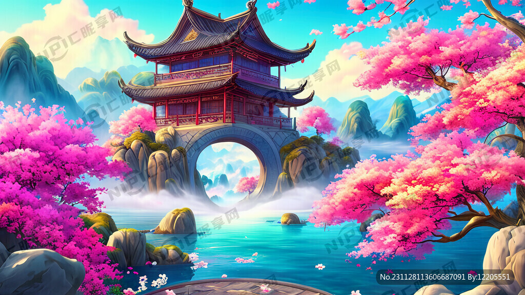 游戏梦幻唯美新中式风景 超高清