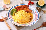 鸡腿滑蛋饭