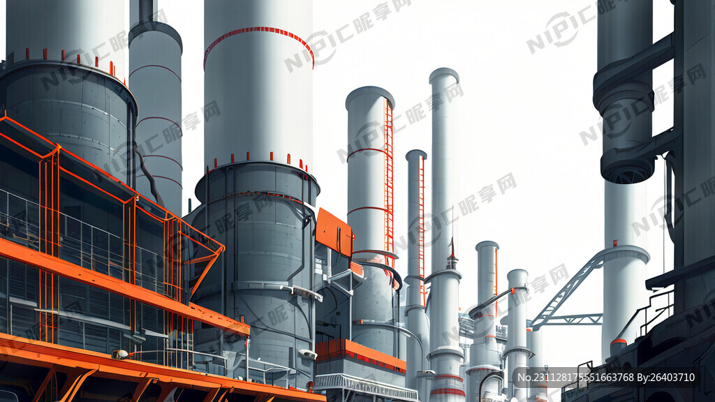 产业 城市 白底