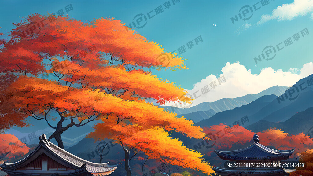 韩国青瓦台秋天的风景