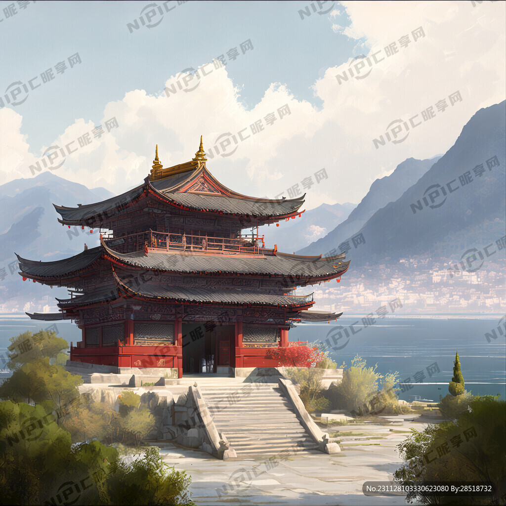 苍山洱海三崇寺