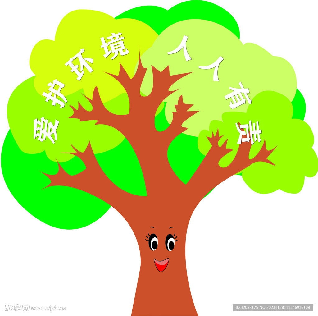 爱护环境 人人有责 大树