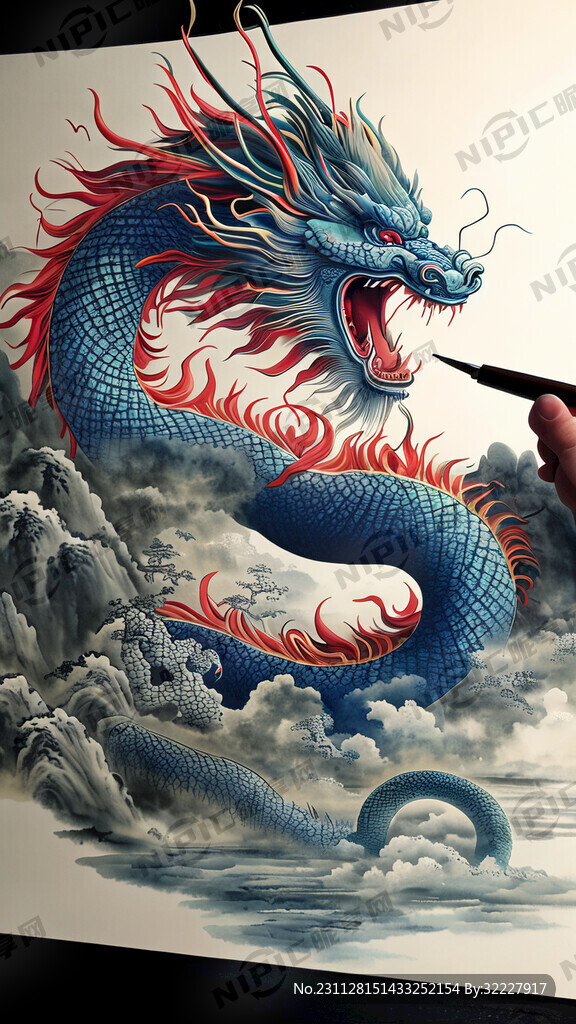 在2024年的龙年用画笔描绘一