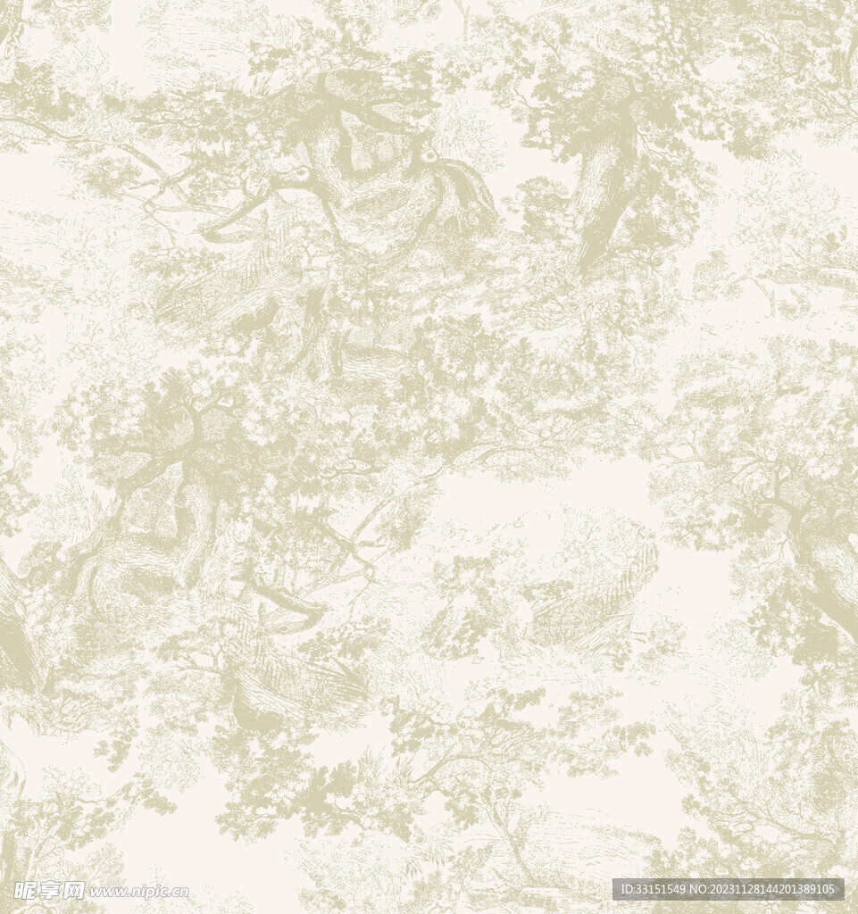 山水线条画
